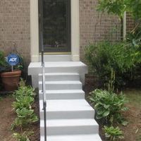 Leveled concrete steps