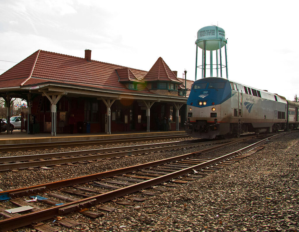 train at the station in Manassas, VA