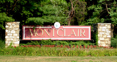 Town sign entering Montclair, VA