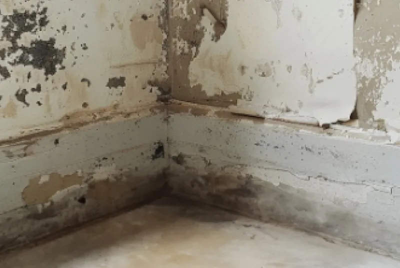 Damp, humid basement walls