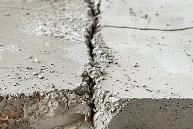 Foundation cracks in concrete