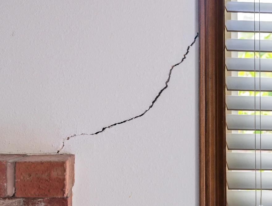 wall crack in Manassas, VA home