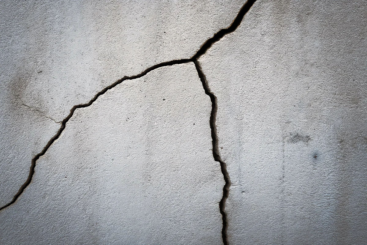 Wall cracks - Mount Vernon, VA basement waterproofing